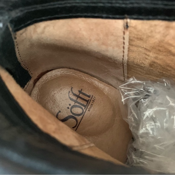 Sofft Womens Gwenith Black Leather block heel Ankle Boots Shoes US 8.5 M - Picture 2 of 10